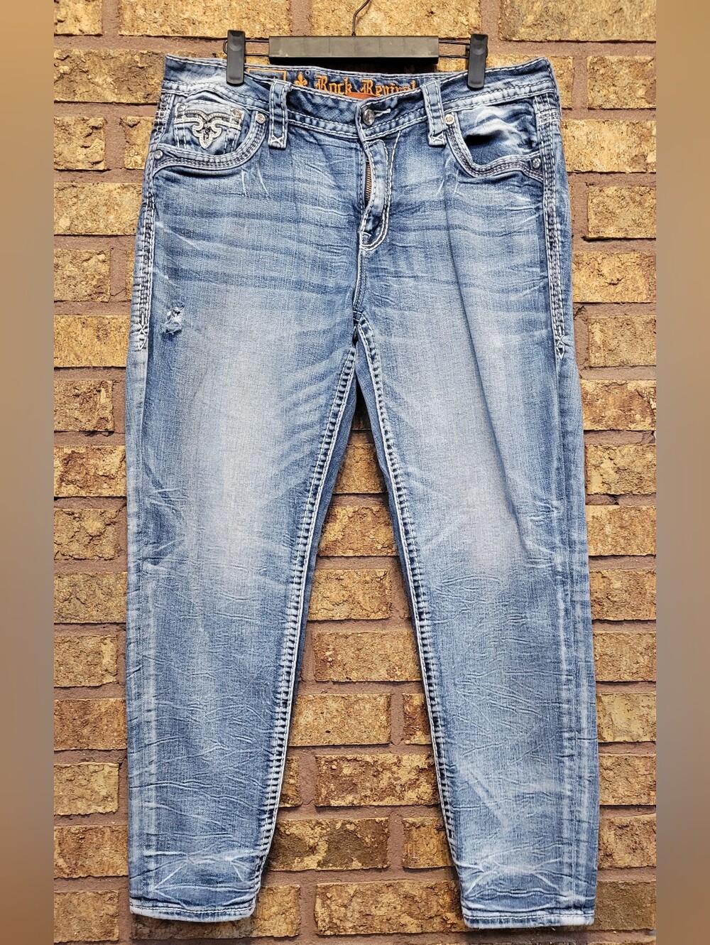 Rock Revival Celinda Easy Ankle Skinny Jeans Size 30 Cotton Stretch Flap Pockets